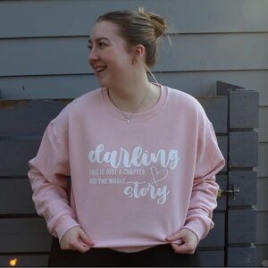 Brand new Pink Gildan Crewneck Made by Small Business “Small Town Living”